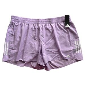 Adidas Women's Own the Run Lined Running Split Shorts Plus Size 4X Powder Plum